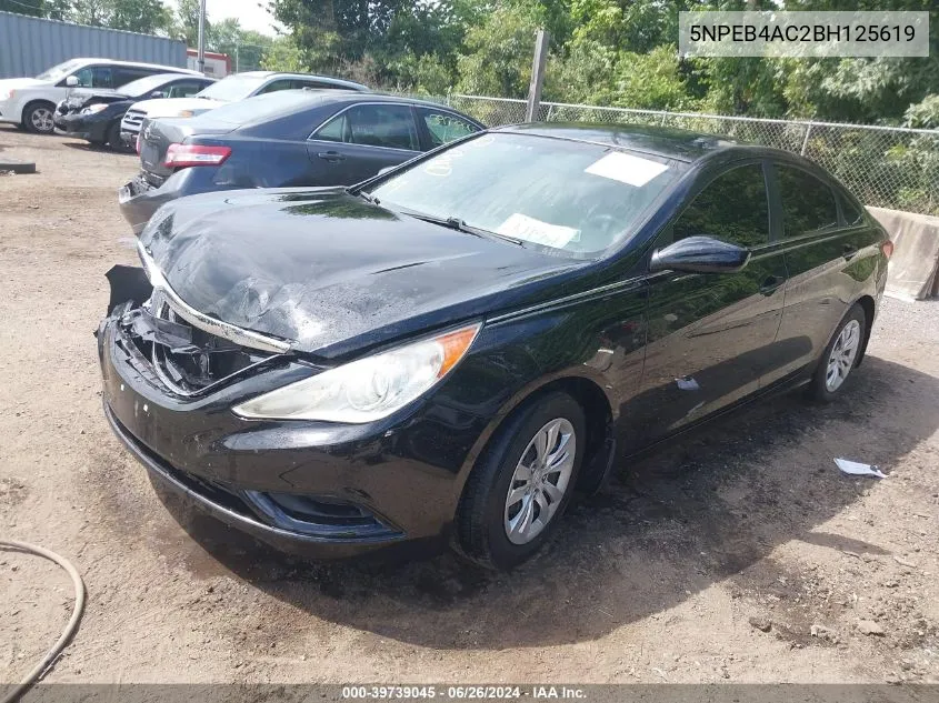 2011 Hyundai Sonata Gls VIN: 5NPEB4AC2BH125619 Lot: 39739045