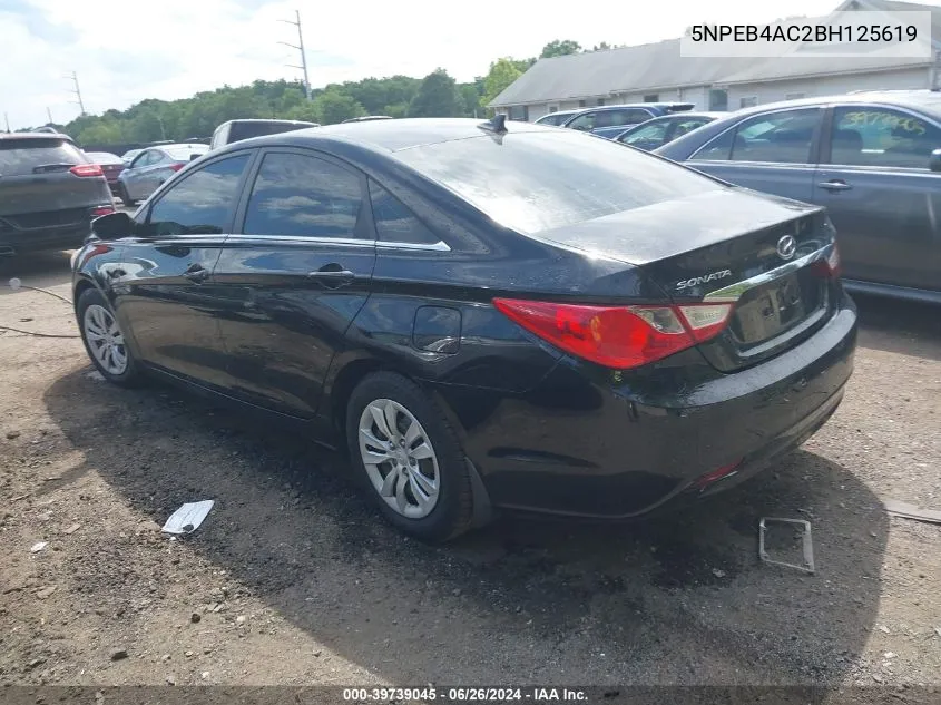 5NPEB4AC2BH125619 2011 Hyundai Sonata Gls