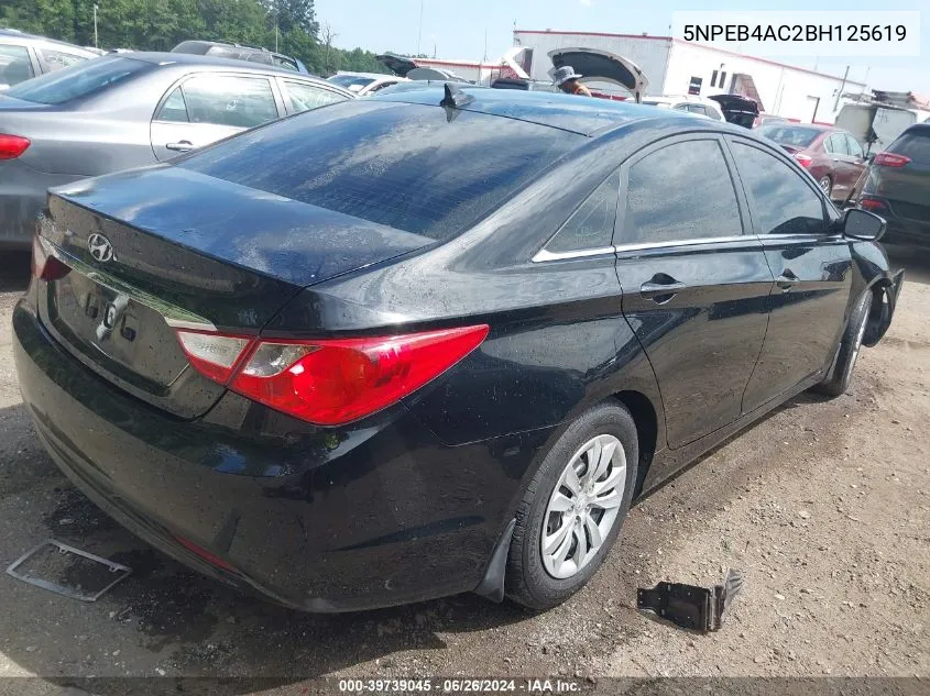 2011 Hyundai Sonata Gls VIN: 5NPEB4AC2BH125619 Lot: 39739045