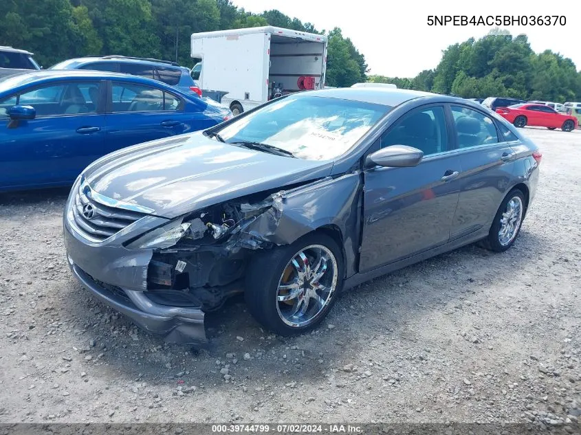 2011 Hyundai Sonata Gls VIN: 5NPEB4AC5BH036370 Lot: 39744799