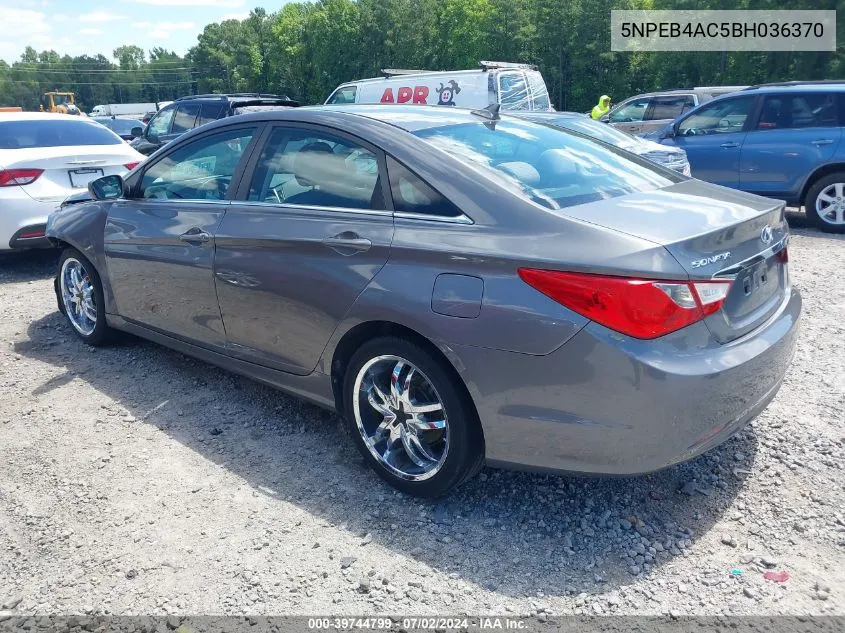 5NPEB4AC5BH036370 2011 Hyundai Sonata Gls