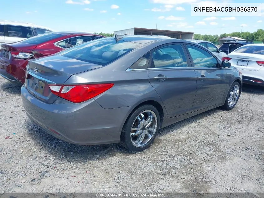 5NPEB4AC5BH036370 2011 Hyundai Sonata Gls