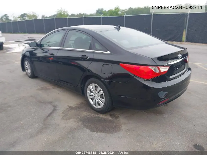 5NPEB4ACXBH093714 2011 Hyundai Sonata Gls