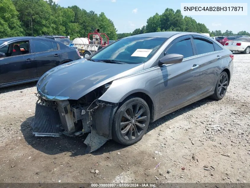 2011 Hyundai Sonata Se 2.0T VIN: 5NPEC4AB2BH317871 Lot: 39803997