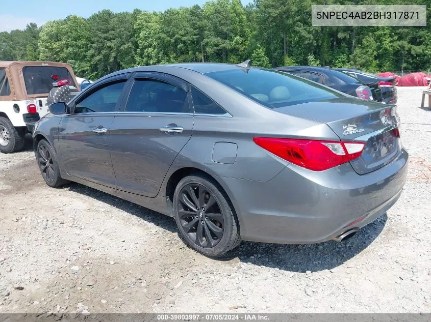 2011 Hyundai Sonata Se 2.0T VIN: 5NPEC4AB2BH317871 Lot: 39803997