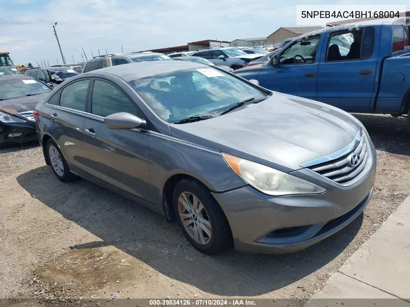 2011 Hyundai Sonata Gls VIN: 5NPEB4AC4BH168004 Lot: 39834126