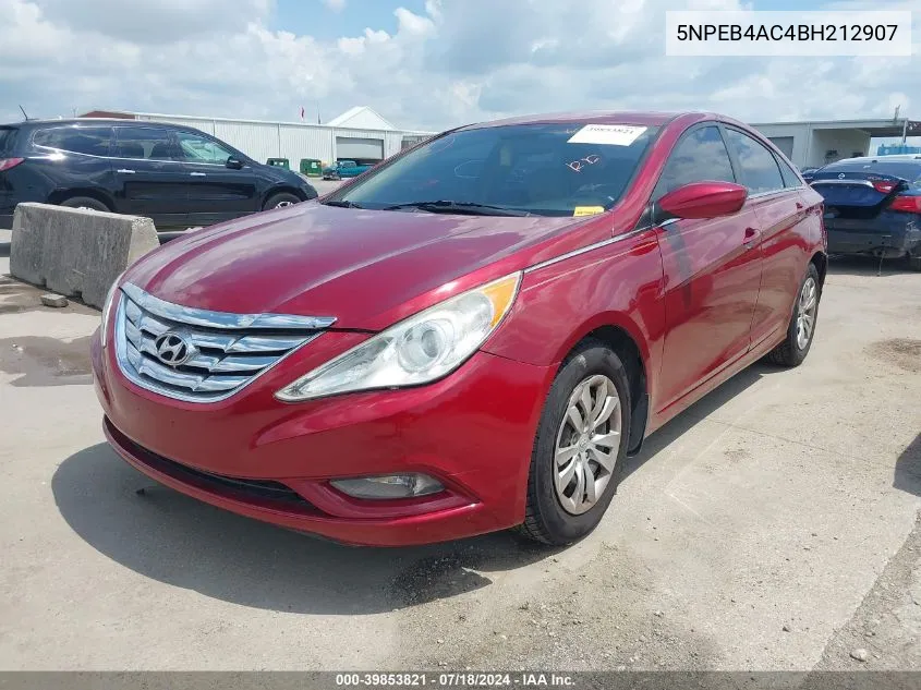 2011 Hyundai Sonata Gls VIN: 5NPEB4AC4BH212907 Lot: 39853821