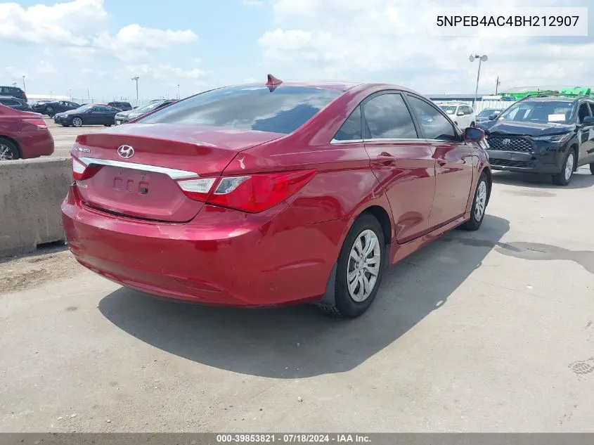 5NPEB4AC4BH212907 2011 Hyundai Sonata Gls