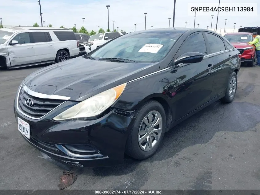 2011 Hyundai Sonata Gls VIN: 5NPEB4AC9BH113984 Lot: 39882174