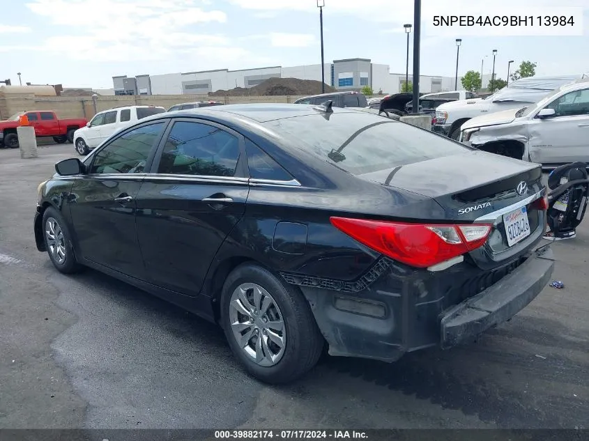 2011 Hyundai Sonata Gls VIN: 5NPEB4AC9BH113984 Lot: 39882174