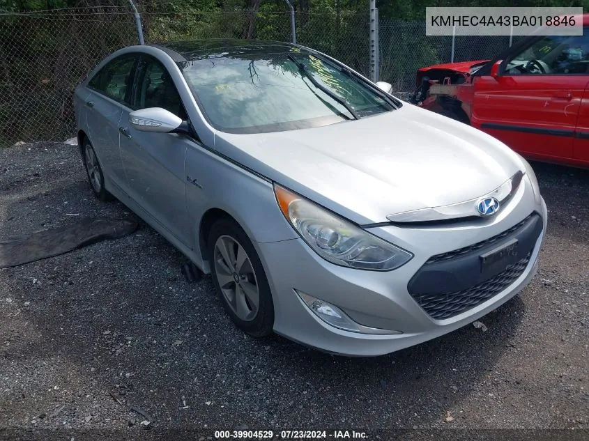 2011 Hyundai Sonata Hybrid VIN: KMHEC4A43BA018846 Lot: 39904529