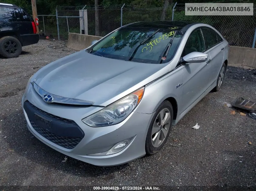 2011 Hyundai Sonata Hybrid VIN: KMHEC4A43BA018846 Lot: 39904529