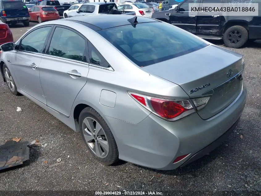 2011 Hyundai Sonata Hybrid VIN: KMHEC4A43BA018846 Lot: 39904529