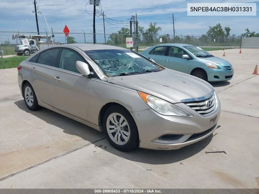 2011 Hyundai Sonata Gls VIN: 5NPEB4AC3BH031331 Lot: 39905433