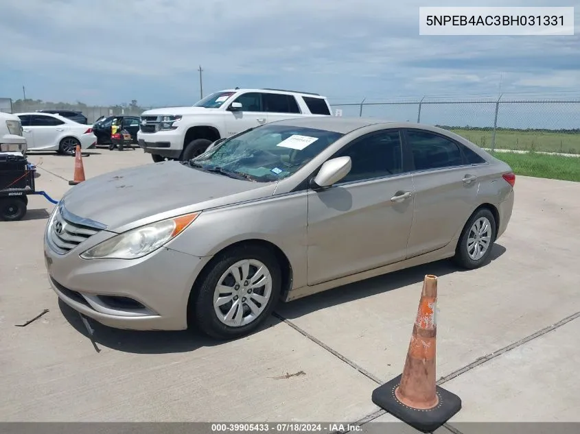 5NPEB4AC3BH031331 2011 Hyundai Sonata Gls