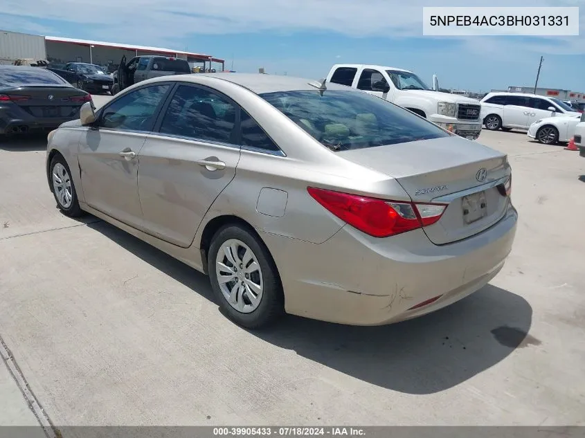 5NPEB4AC3BH031331 2011 Hyundai Sonata Gls