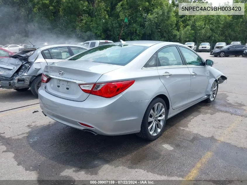 2011 Hyundai Sonata Se VIN: 5NPEC4AC9BH003420 Lot: 39907159