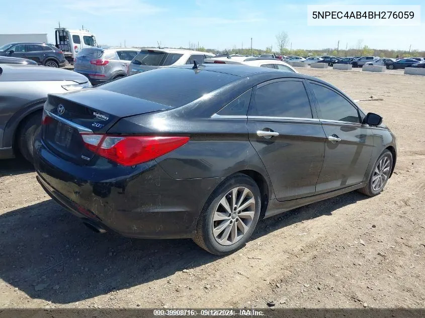 2011 Hyundai Sonata Limited 2.0T VIN: 5NPEC4AB4BH276059 Lot: 39908716