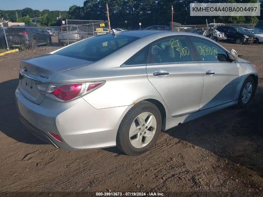 2011 Hyundai Sonata Hybrid VIN: KMHEC4A40BA004497 Lot: 39913673