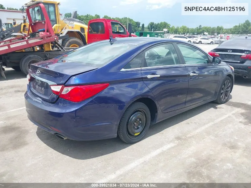 2011 Hyundai Sonata Se VIN: 5NPEC4AC4BH125196 Lot: 39921834