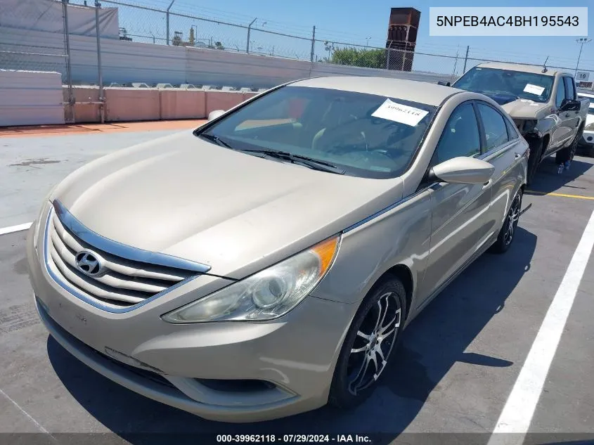 2011 Hyundai Sonata Gls VIN: 5NPEB4AC4BH195543 Lot: 39962118