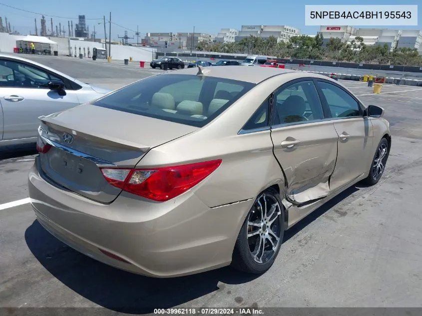 2011 Hyundai Sonata Gls VIN: 5NPEB4AC4BH195543 Lot: 39962118