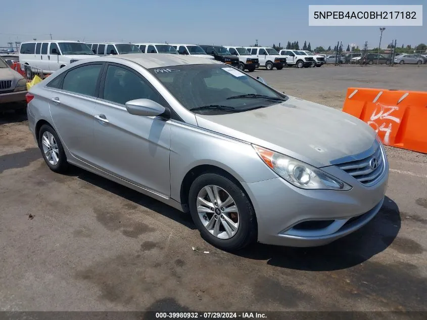 2011 Hyundai Sonata Gls VIN: 5NPEB4AC0BH217182 Lot: 39980932