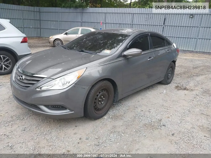 2011 Hyundai Sonata Gls VIN: 5NPEB4AC8BH239818 Lot: 39997097