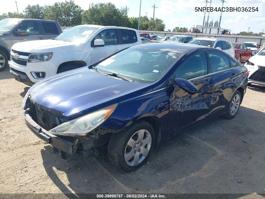 5NPEB4AC3BH036254 2011 Hyundai Sonata Gls