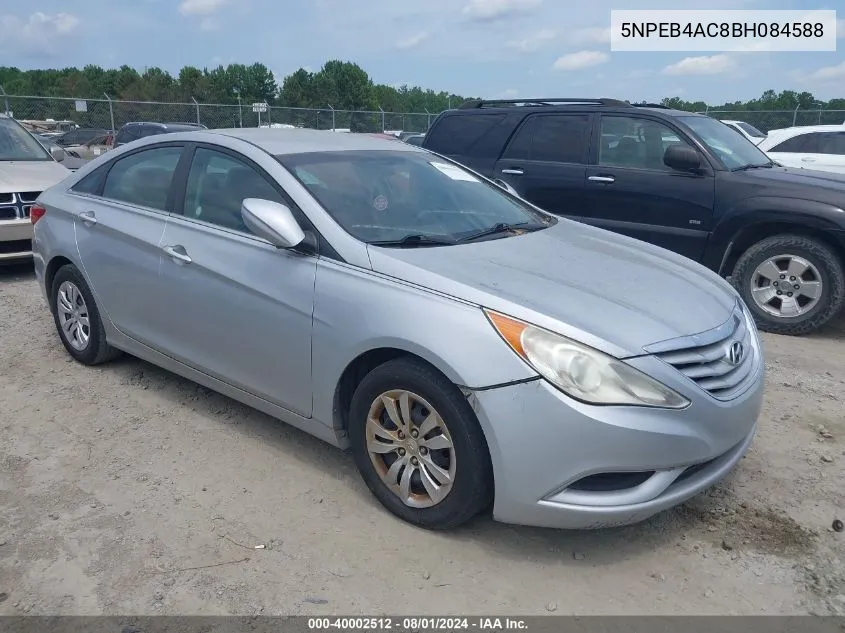 5NPEB4AC8BH084588 2011 Hyundai Sonata Gls