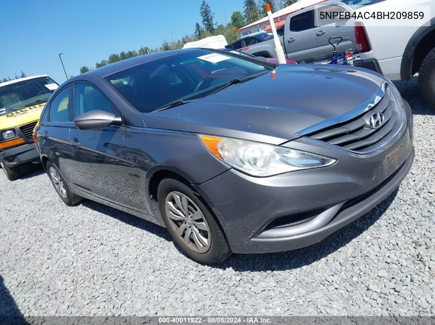 5NPEB4AC4BH209859 2011 Hyundai Sonata Gls