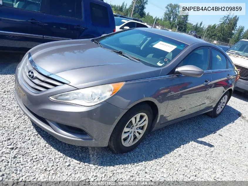 5NPEB4AC4BH209859 2011 Hyundai Sonata Gls