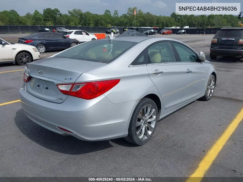 2011 Hyundai Sonata Limited 2.0T VIN: 5NPEC4AB4BH296036 Lot: 40029240