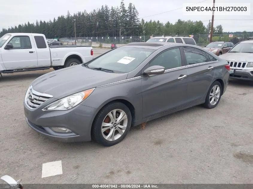 5NPEC4AC1BH270003 2011 Hyundai Sonata Limited