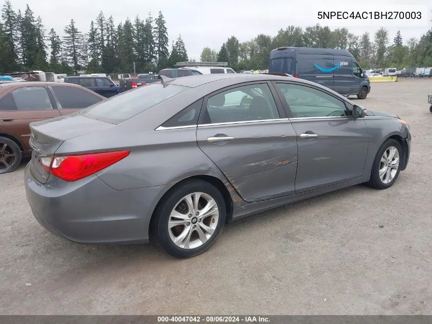 5NPEC4AC1BH270003 2011 Hyundai Sonata Limited