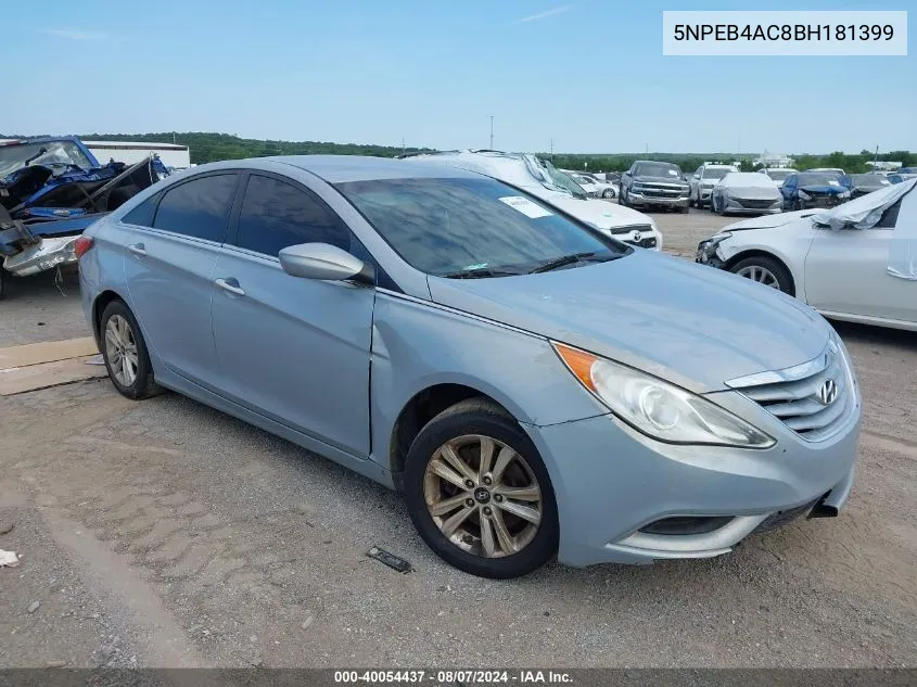 5NPEB4AC8BH181399 2011 Hyundai Sonata Gls