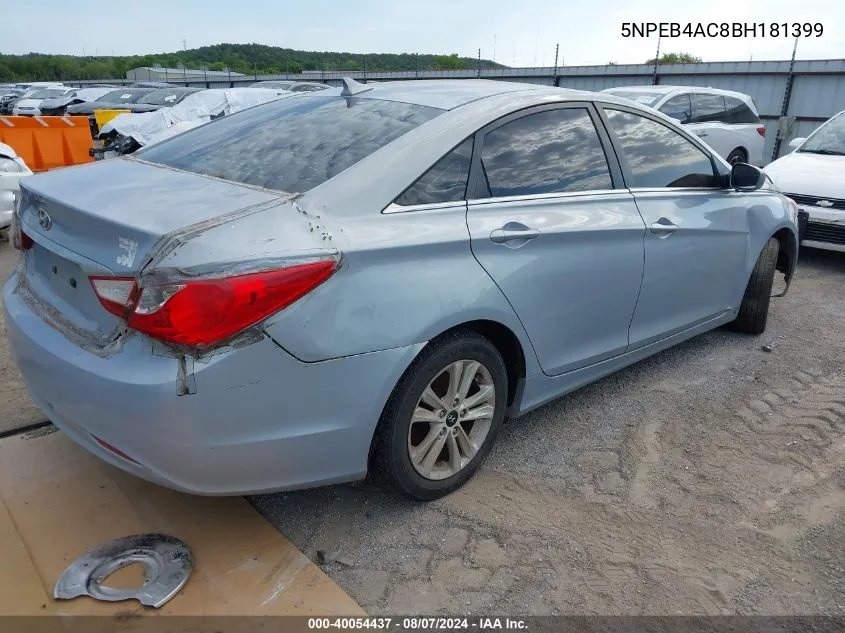 5NPEB4AC8BH181399 2011 Hyundai Sonata Gls