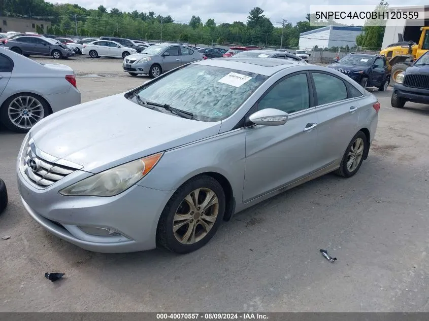 2011 Hyundai Sonata Limited VIN: 5NPEC4AC0BH120559 Lot: 40070557