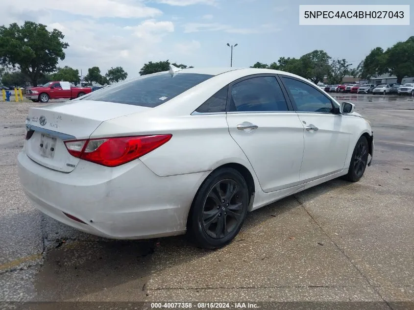 2011 Hyundai Sonata Limited VIN: 5NPEC4AC4BH027043 Lot: 40077358