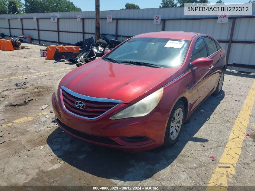 2011 Hyundai Sonata Gls VIN: 5NPEB4AC1BH222312 Lot: 40083929