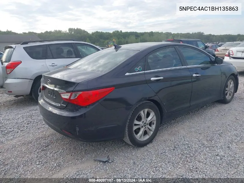 2011 Hyundai Sonata Limited VIN: 5NPEC4AC1BH135863 Lot: 40097107