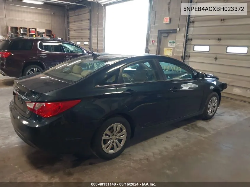 2011 Hyundai Sonata Gls VIN: 5NPEB4ACXBH023372 Lot: 40131149