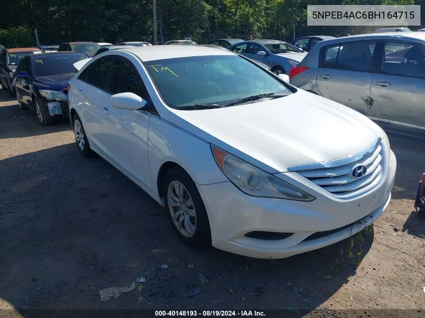 2011 Hyundai Sonata Gls VIN: 5NPEB4AC6BH164715 Lot: 40148193