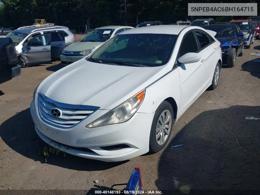 2011 Hyundai Sonata Gls VIN: 5NPEB4AC6BH164715 Lot: 40148193