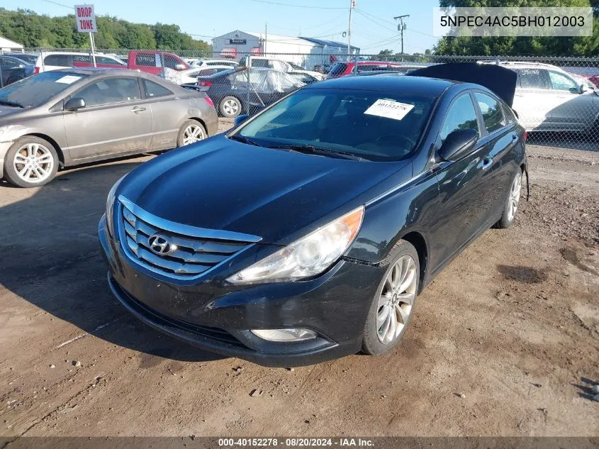 2011 Hyundai Sonata Se/Limited VIN: 5NPEC4AC5BH012003 Lot: 40152278