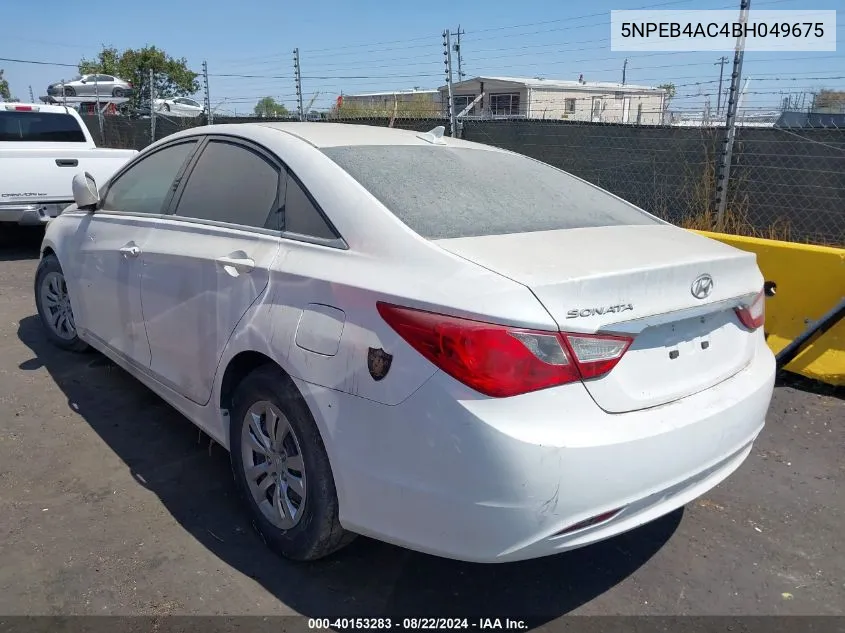 2011 Hyundai Sonata Gls VIN: 5NPEB4AC4BH049675 Lot: 40153283