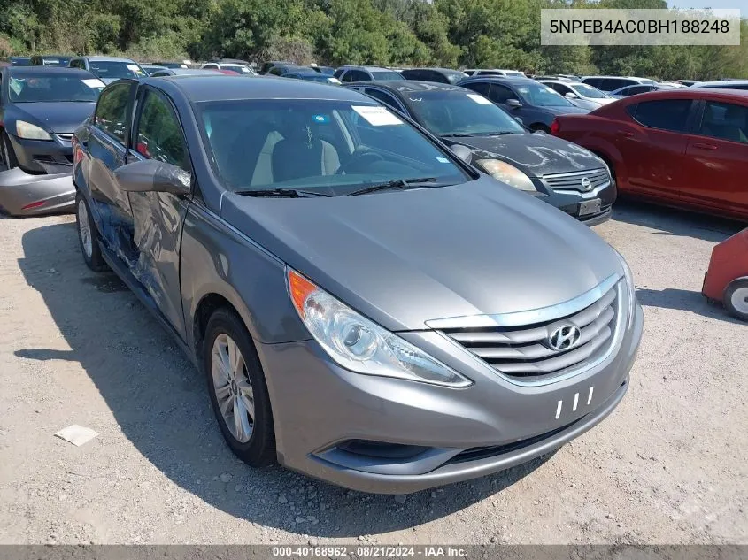 5NPEB4AC0BH188248 2011 Hyundai Sonata Gls