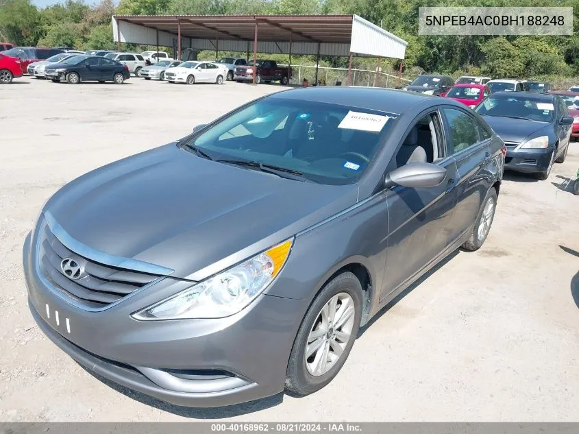 5NPEB4AC0BH188248 2011 Hyundai Sonata Gls