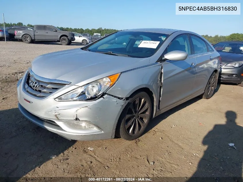 5NPEC4AB5BH316830 2011 Hyundai Sonata Se 2.0T