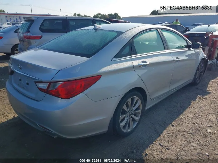 5NPEC4AB5BH316830 2011 Hyundai Sonata Se 2.0T